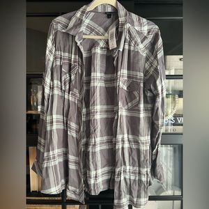 Plaid button down shirt